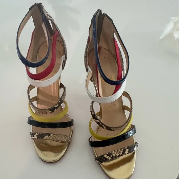 Christian Louboutin Mariniere Multicolor Sandals - Picture 2 of 6